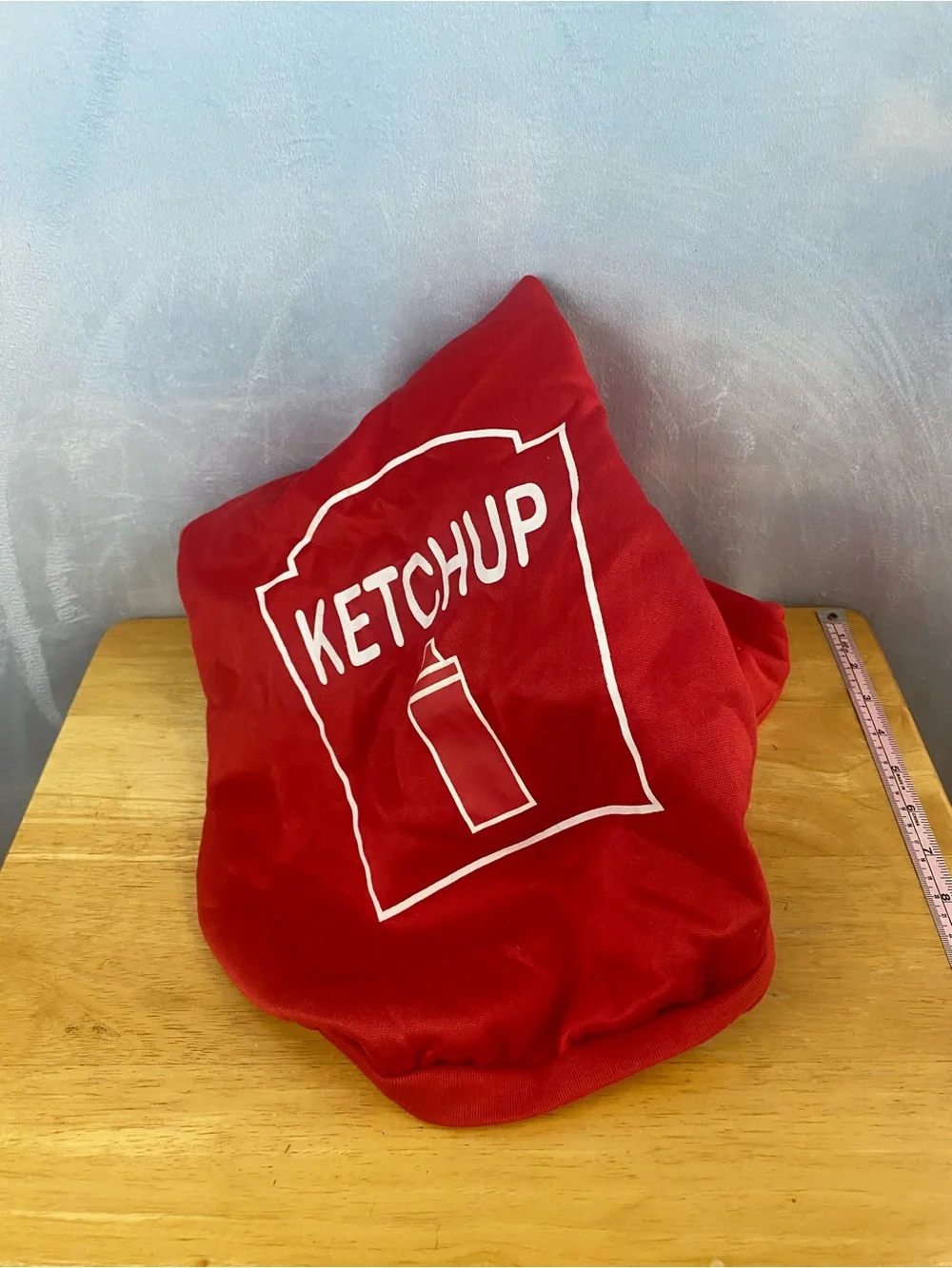 Red Ketchup Graphic Dog Costume Medium